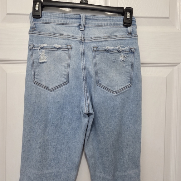 Flying Monkey Light Wash High Rise Flare Stretch jeans size 25 Boho Western - Picture 10 of 15